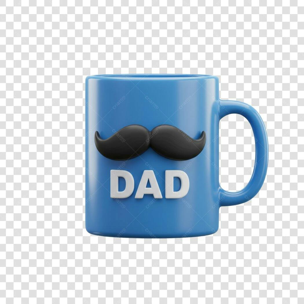 Mockup caneca Dia dos Pais PNG com fundo transparente