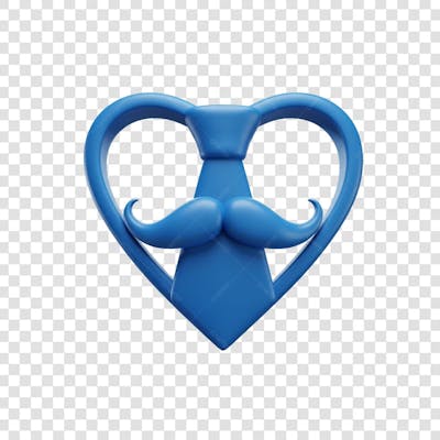 Elemento 3D Dia dos Pais EMOJI PNG Transparente para composição social media (83)