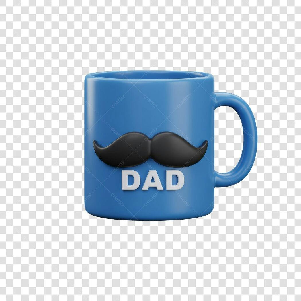 Mockup caneca Dia dos Pais PNG com fundo transparente