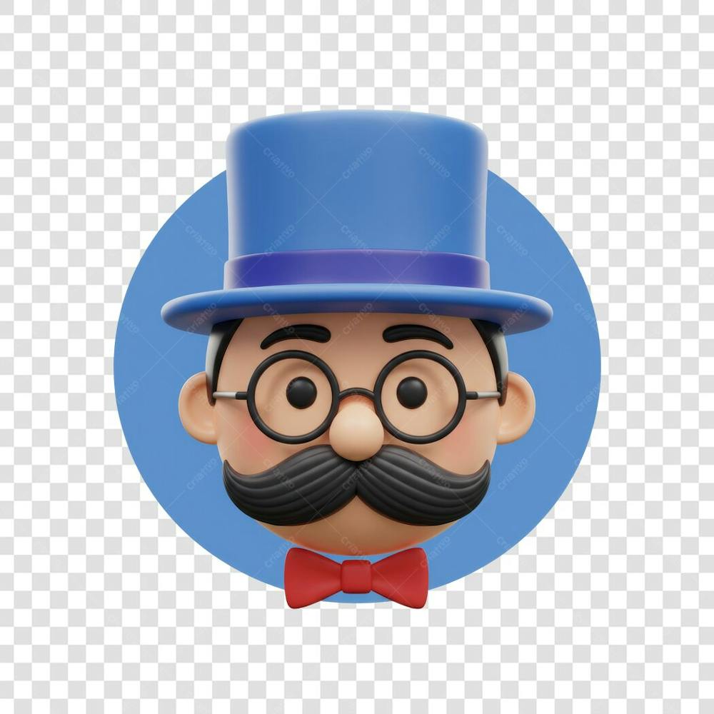 Elemento 3D Dia dos Pais EMOJI PNG Transparente para composição social media (32)