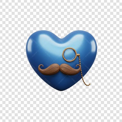 Elemento 3D Dia dos Pais EMOJI PNG Transparente para composição social media (153)
