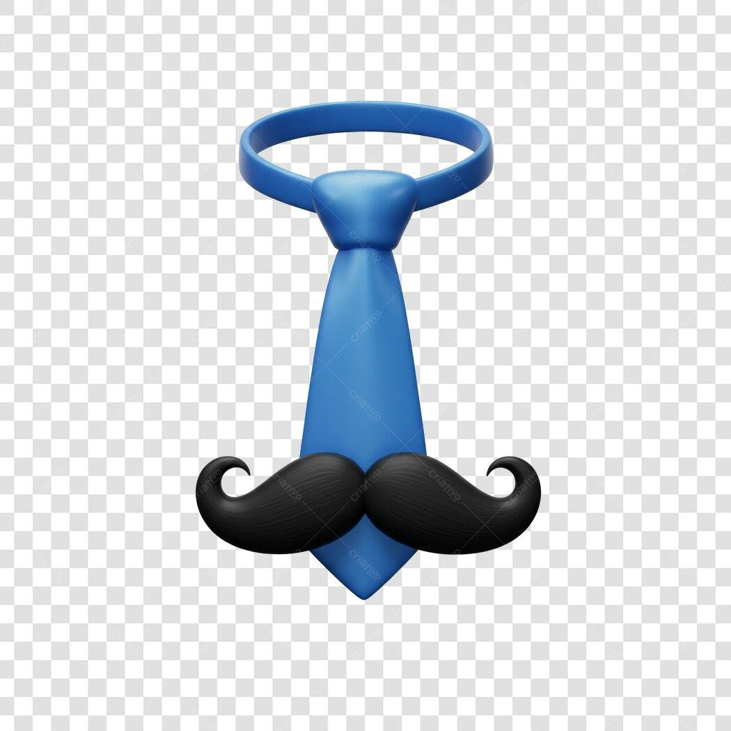 PNG Gravata e Bigode Dia dos Pais com fundo transparente