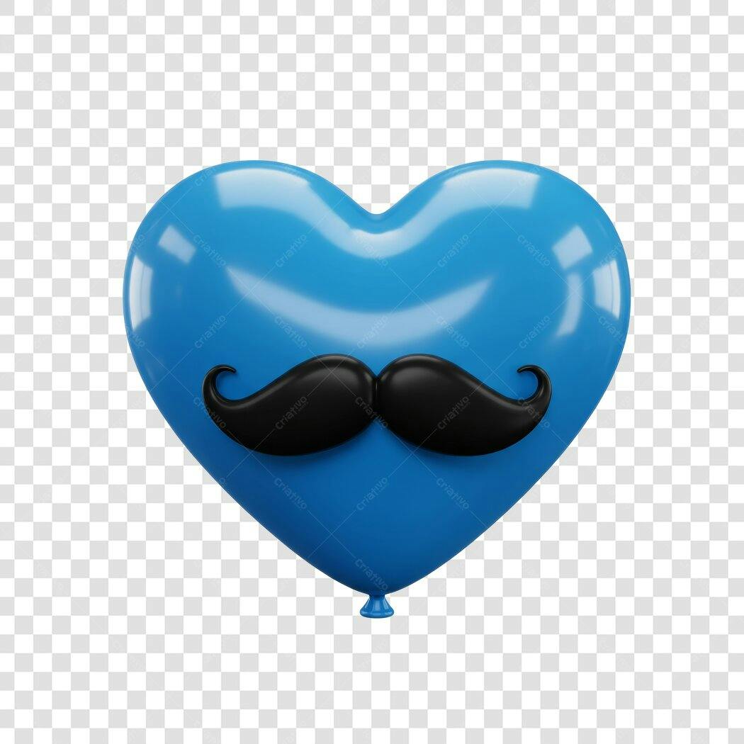 Banner Dia dos Pais Balão Azul PNG com fundo transparente
