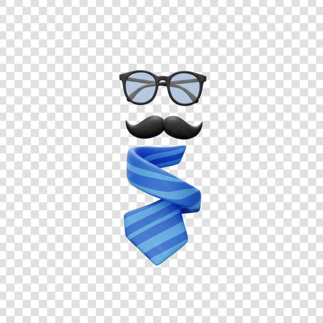 Elementos Dia dos Pais PNG com fundo transparente
