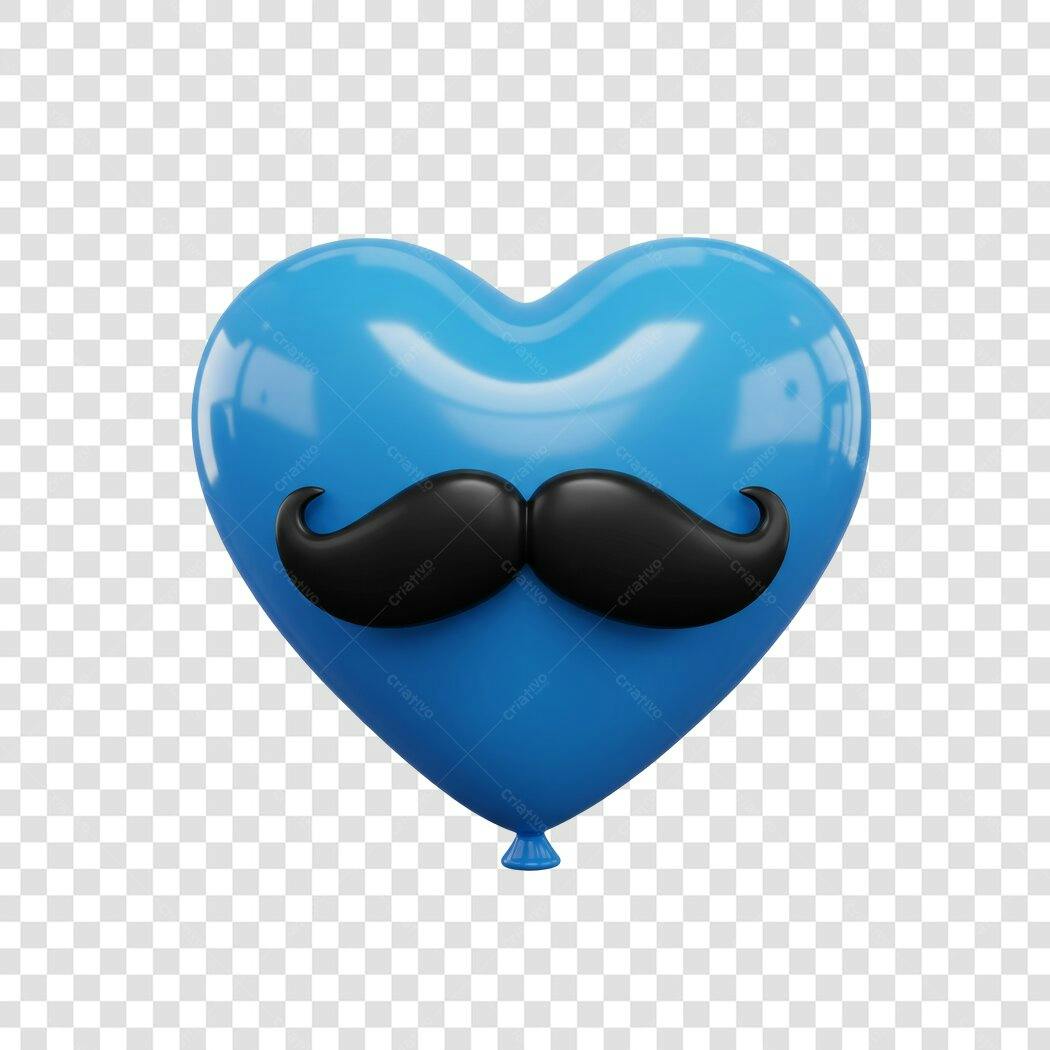 Post Instagram Dia dos Pais Balão Azul PNG com fundo transparente