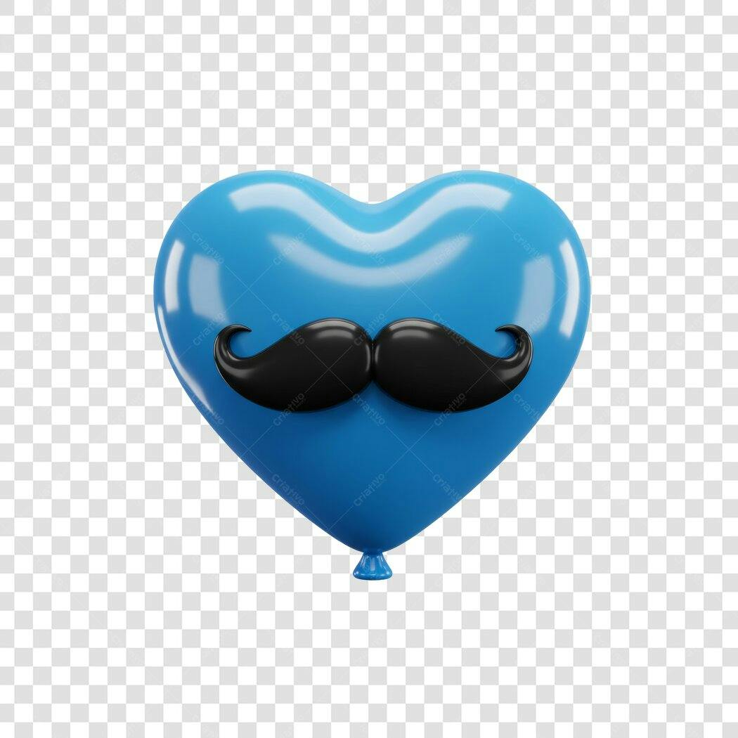 Post Instagram Dia dos Pais Balão Azul PNG com fundo transparente