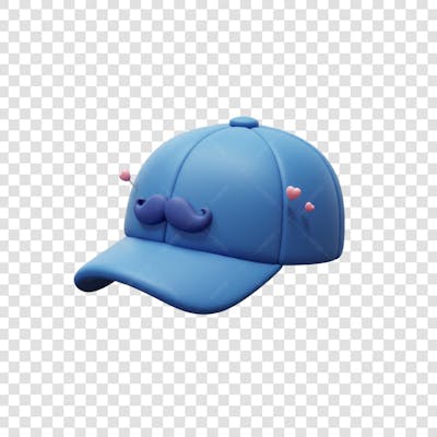 Elemento 3D Dia dos Pais EMOJI PNG Transparente para composição social media (163)