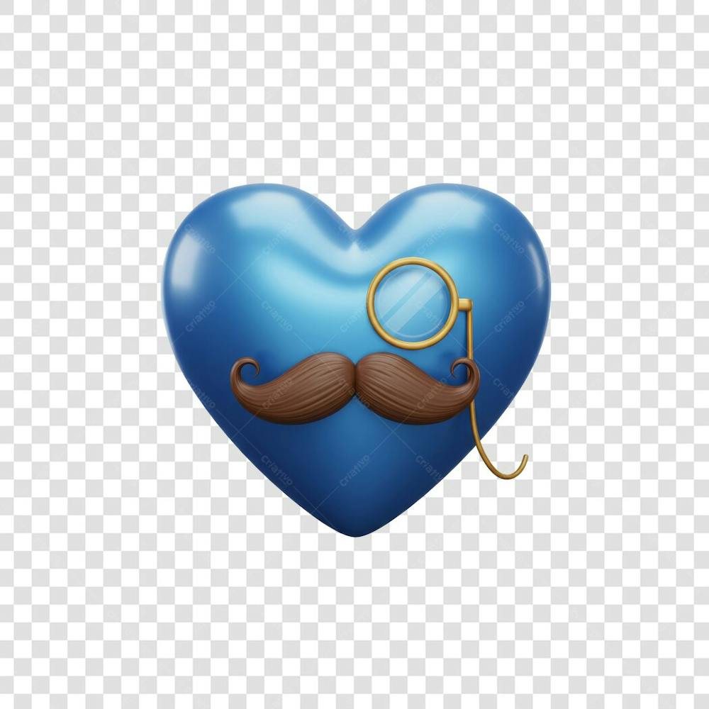 Elemento 3D Dia dos Pais EMOJI PNG Transparente para composição social media (154)