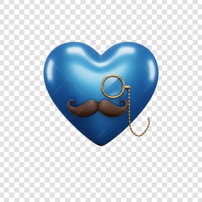 Elemento 3D Dia dos Pais EMOJI PNG Transparente para composição social media (151)