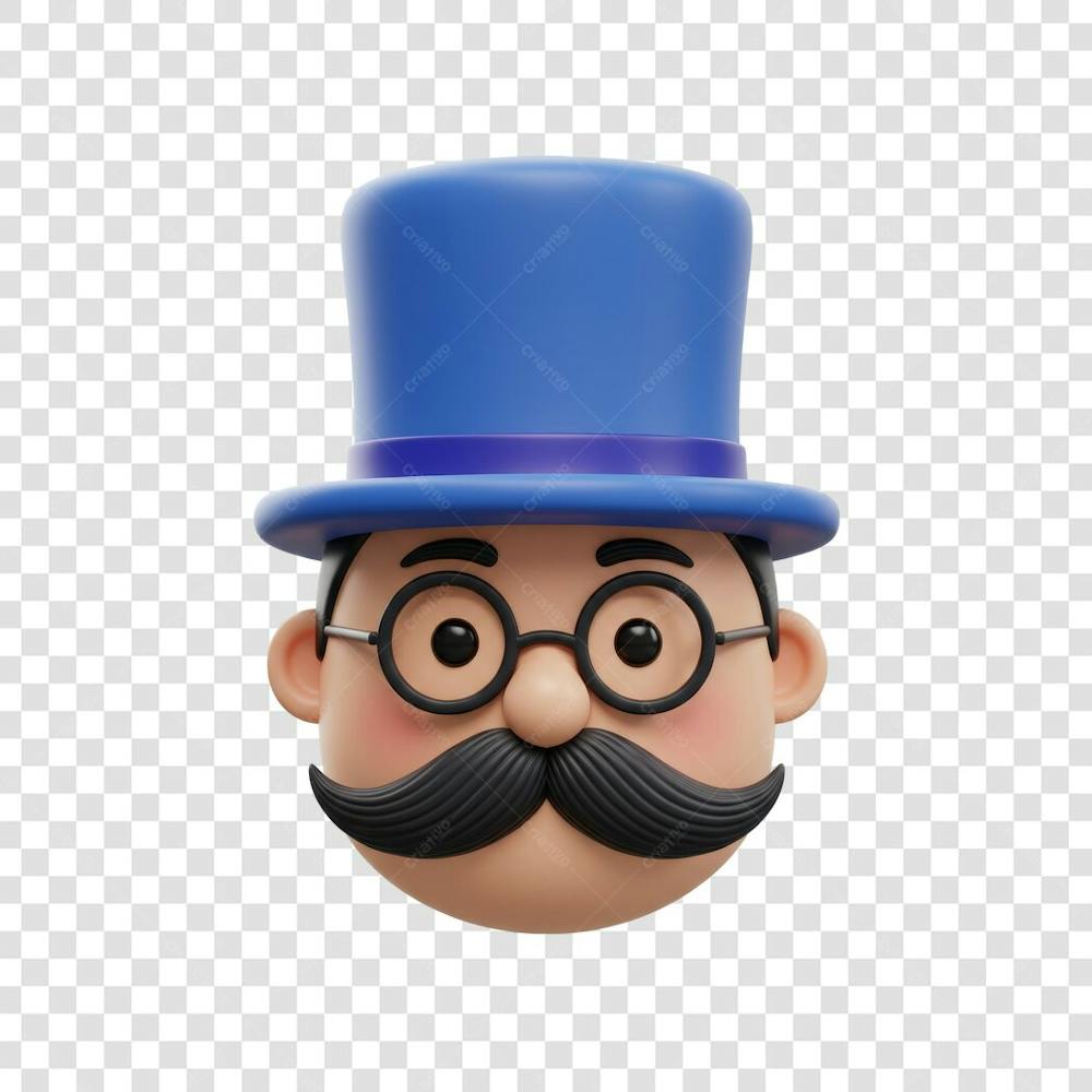 Elemento 3D Dia dos Pais EMOJI PNG Transparente para composição social media (33)