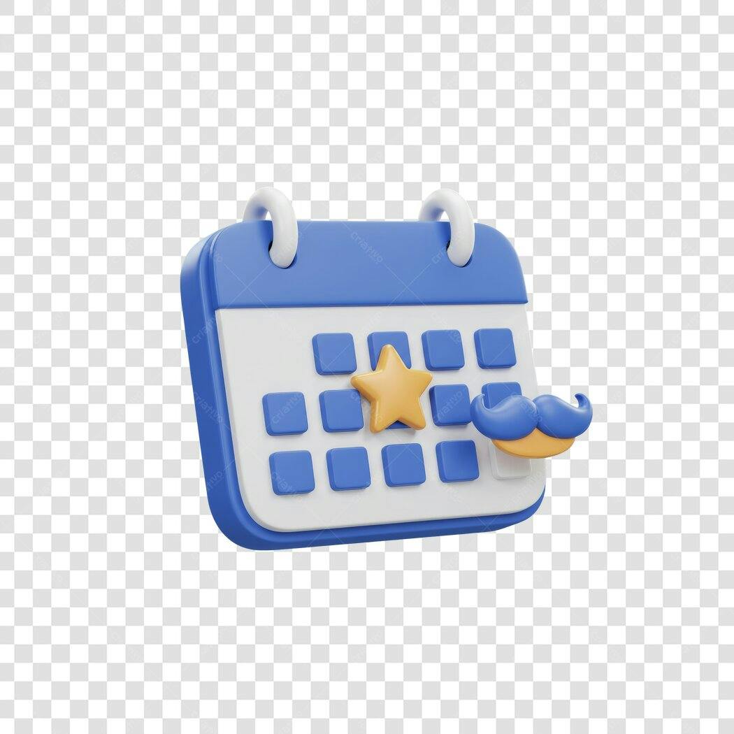 Icone Calendário Dia dos Pais PNG com fundo transparente