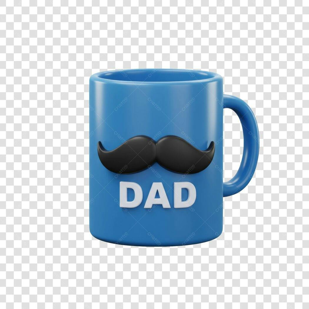 Mockup Caneca Dia dos Pais PNG com fundo transparente