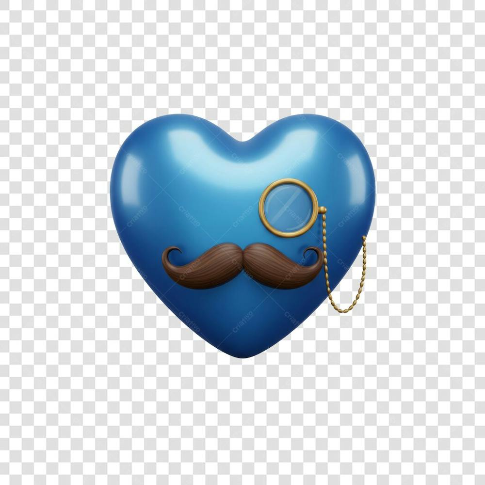 Elemento 3D Dia dos Pais EMOJI PNG Transparente para composição social media (152)