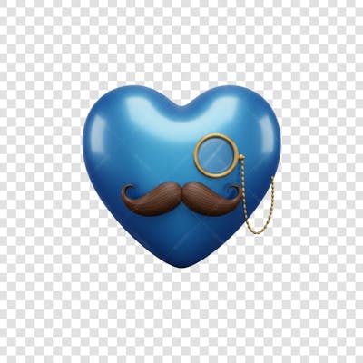 Elemento 3D Dia dos Pais EMOJI PNG Transparente para composição social media (152)