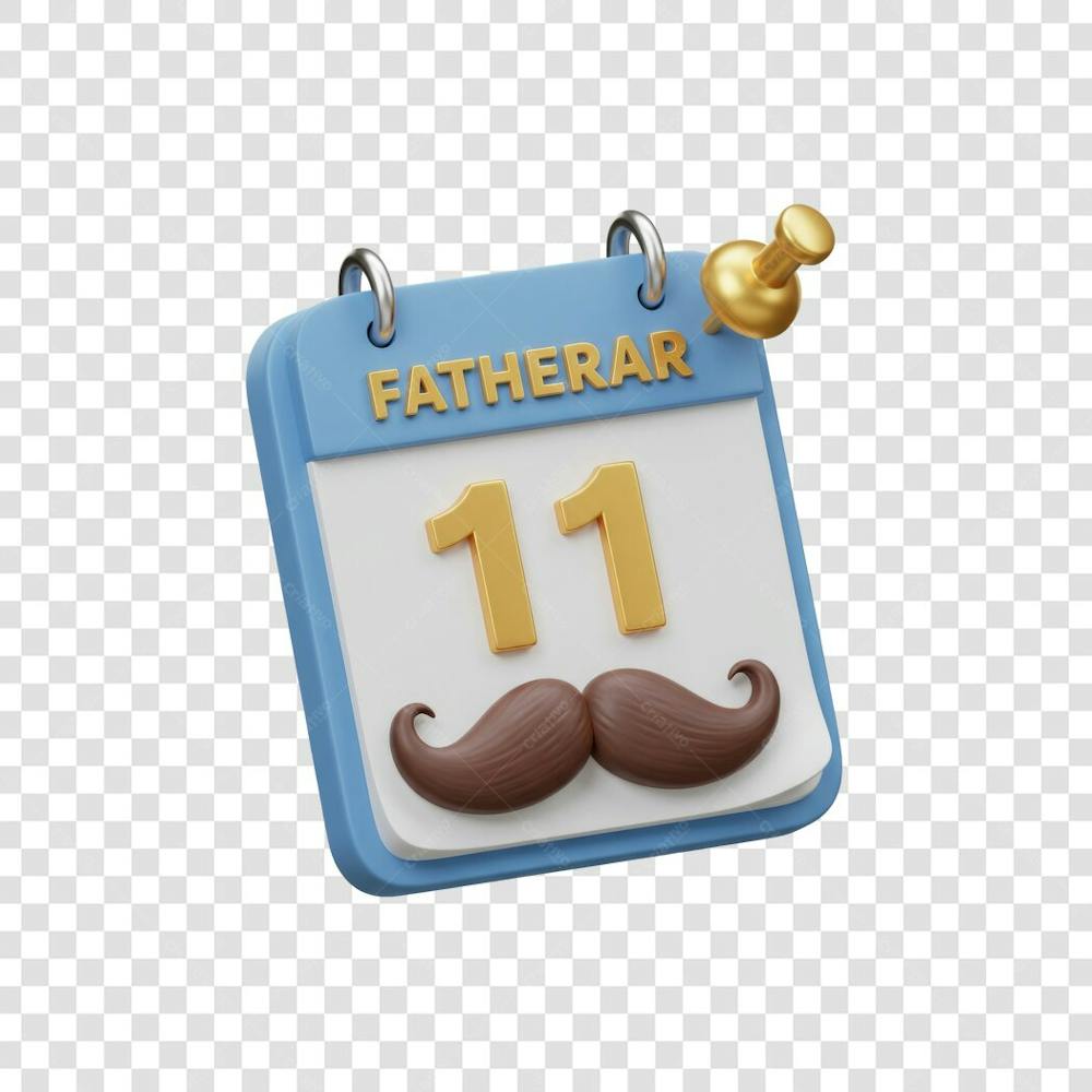 Elemento 3D Dia dos Pais EMOJI PNG Transparente para composição social media (158)