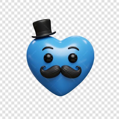 Elemento 3D Dia dos Pais EMOJI PNG Transparente para composição social media (113)