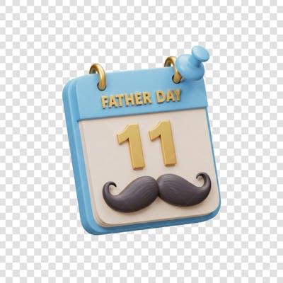 Elemento 3D Dia dos Pais EMOJI PNG Transparente para composição social media (157)