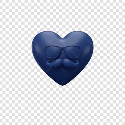 Elemento 3D Dia dos Pais EMOJI PNG Transparente para composição social media (131)