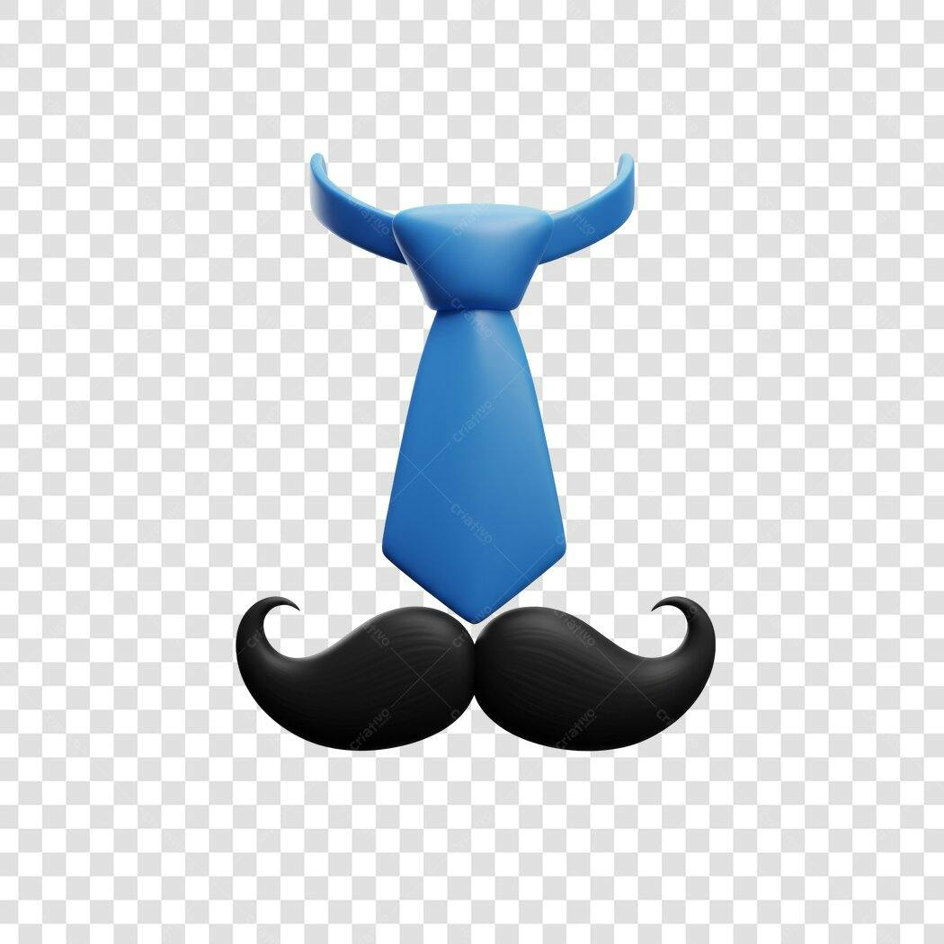 Icone Dia dos Pais Gravata e Bigode PNG com fundo transparente