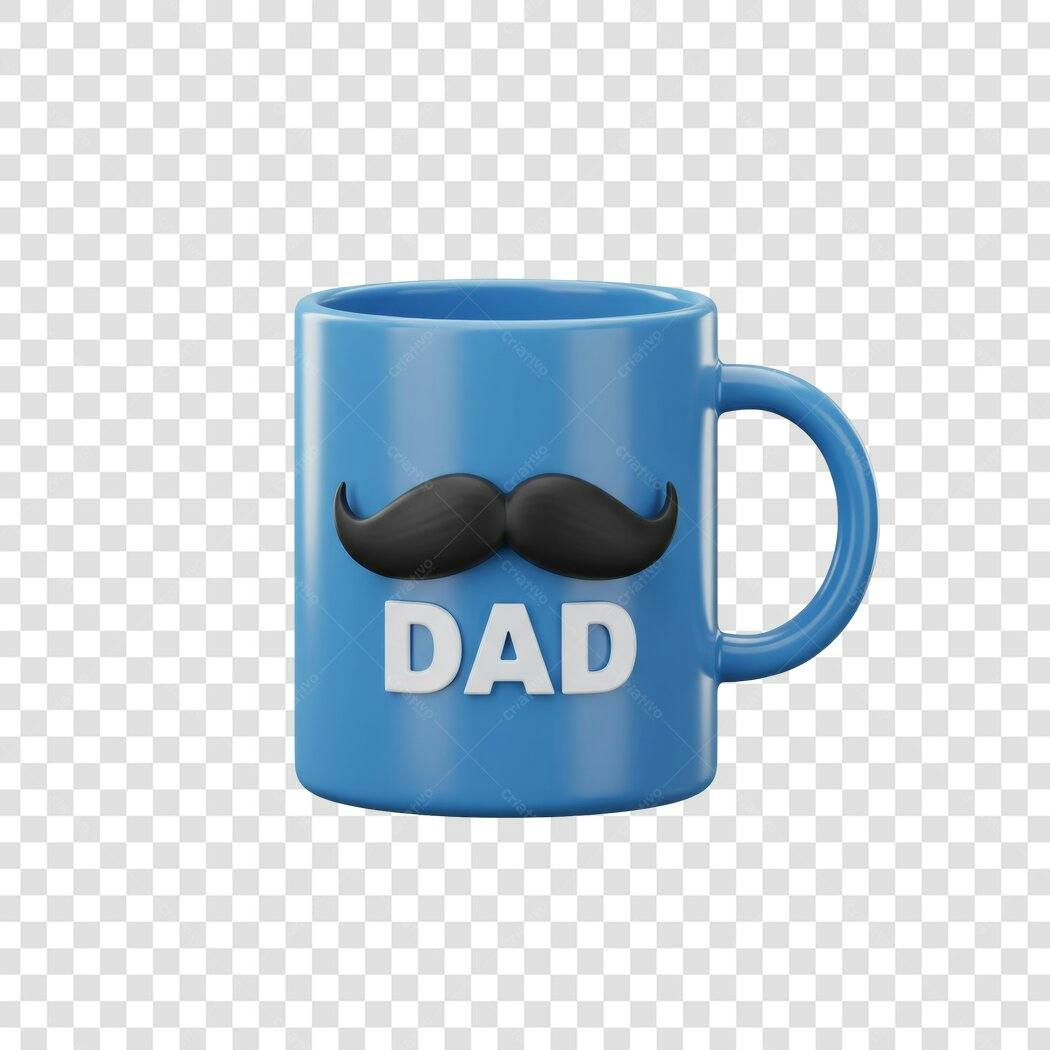 Mockup caneca Dia dos Pais PNG com fundo transparente