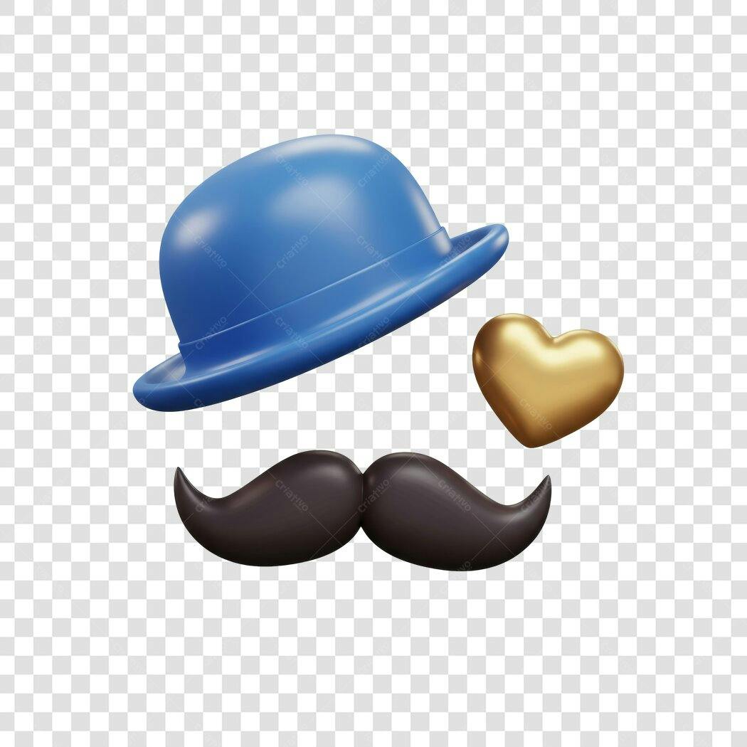 Post Instagram Dia dos Pais chapéu azul PNG com fundo transparente