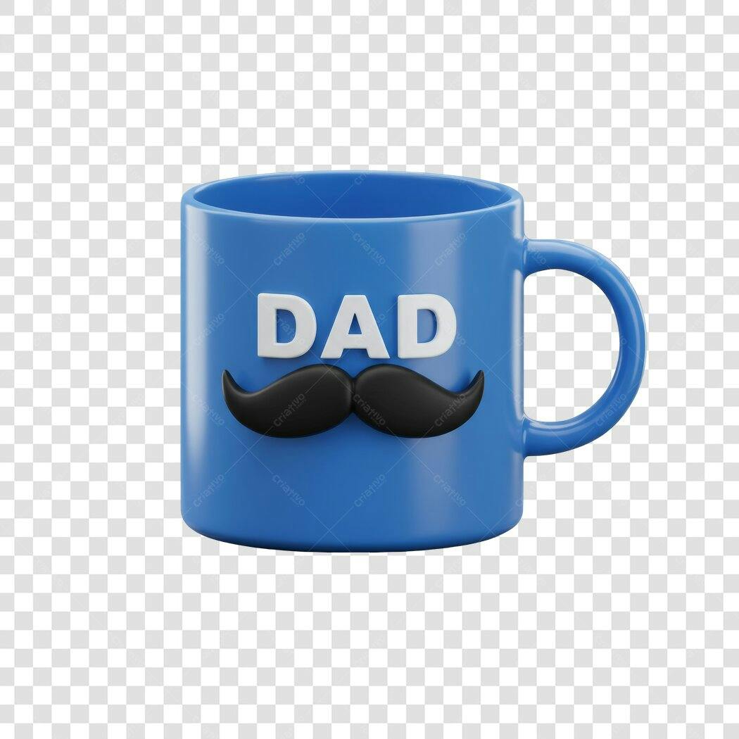 Caneca Dia dos Pais PNG com fundo transparente