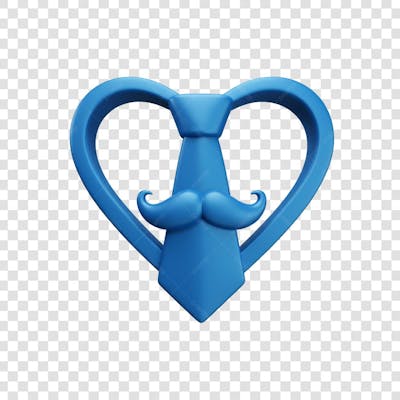 Elemento 3D Dia dos Pais EMOJI PNG Transparente para composição social media (11)