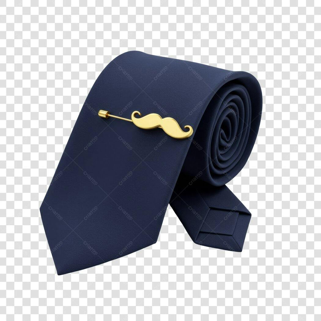 Mockup Gravata com Pin de Bigode PNG com fundo transparente