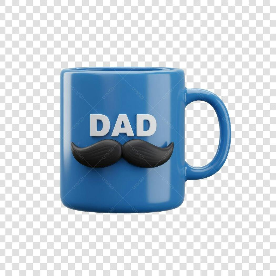 Mockup caneca Dia dos Pais PNG com fundo transparente