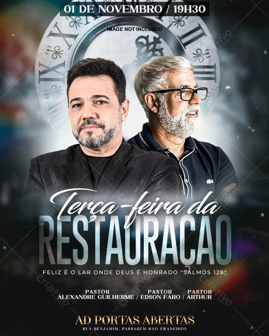 Flyer para Terça-feira da Restauração PSD Editável