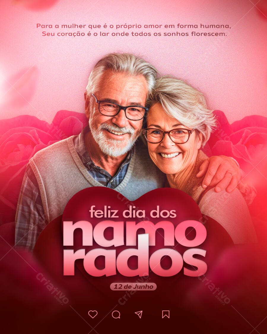 Postagem Dia dos Namorados PSD Editável