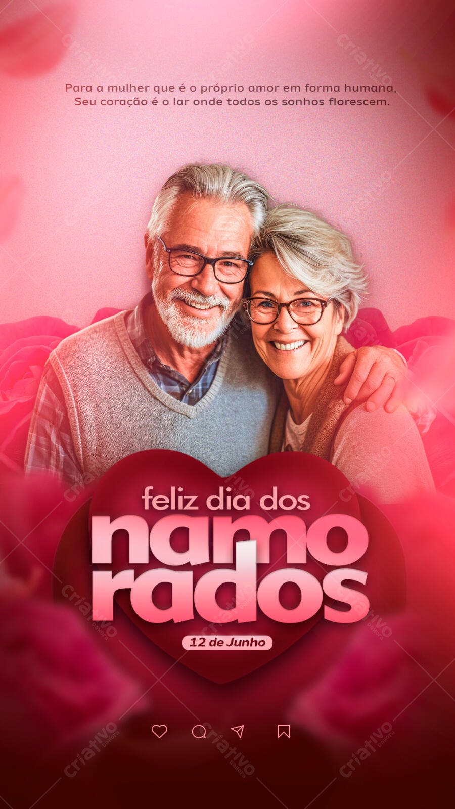 Post para o Dia dos Namorados PSD Editável