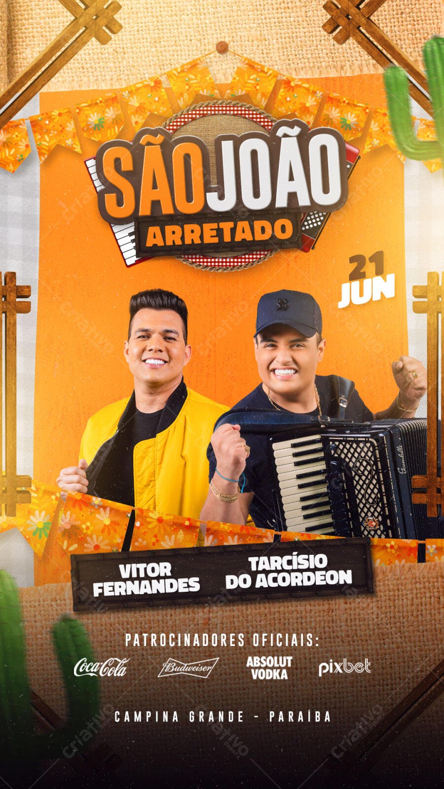 Flyer São João 21 de Junho PSD Editável