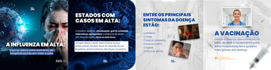 Post para Campanha de Vacinação Influenza PSD Editável