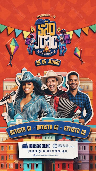 Flyer Evento São João Premium Story