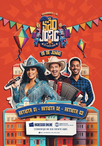 Flyer Evento São João Premium