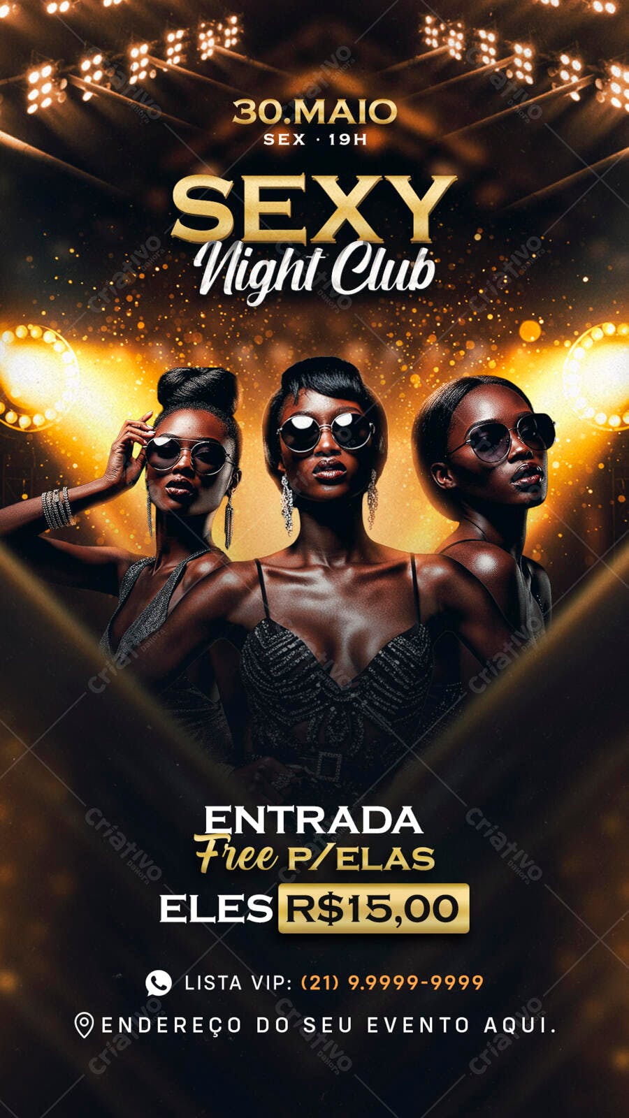 Flyer Festa Sexy Night Club 30 de Maio PSD Editável