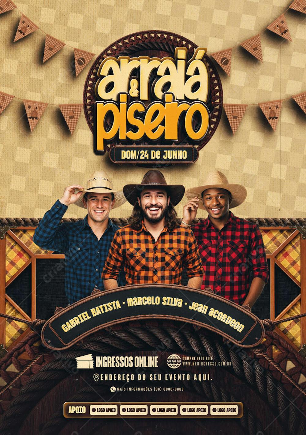 Flyer Arraiá e Piseiro