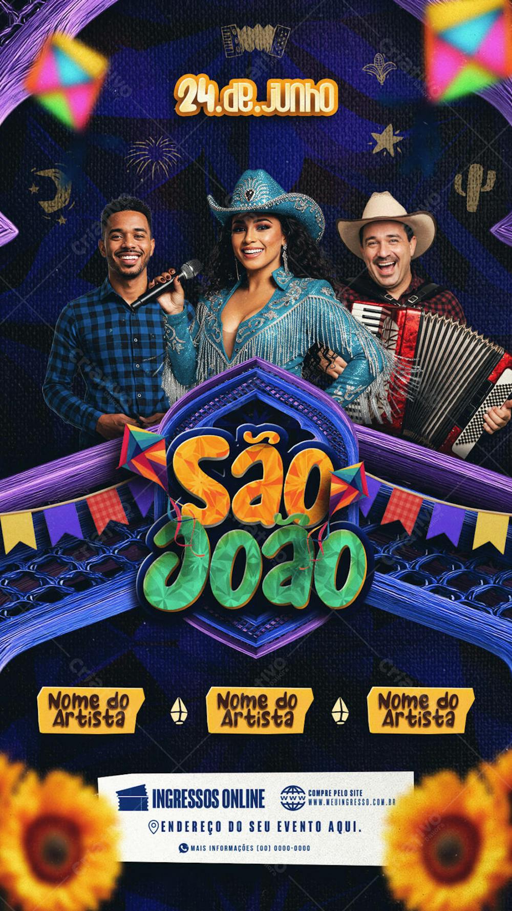 Flyer São João Evento Story