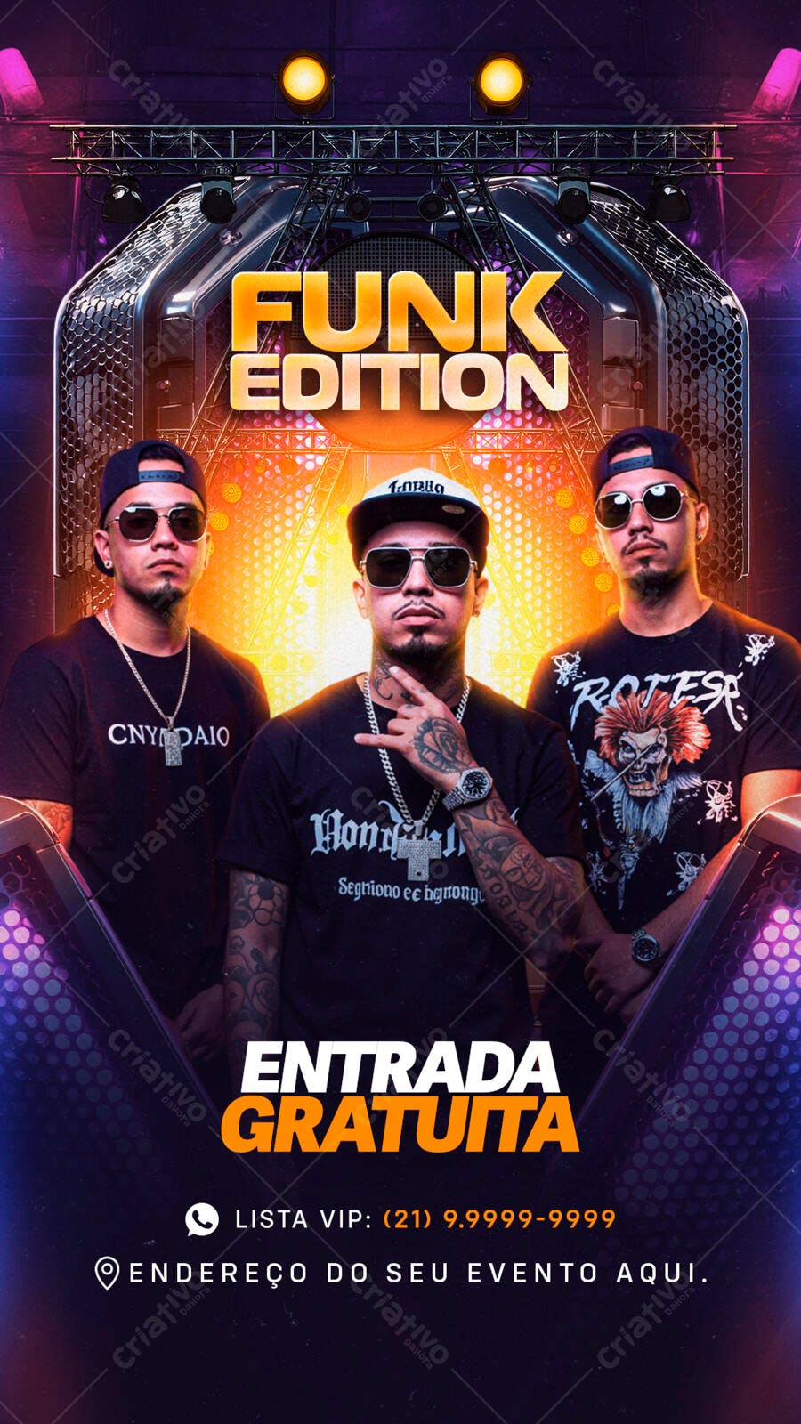 Flyer para Festa Funk PSD Editável