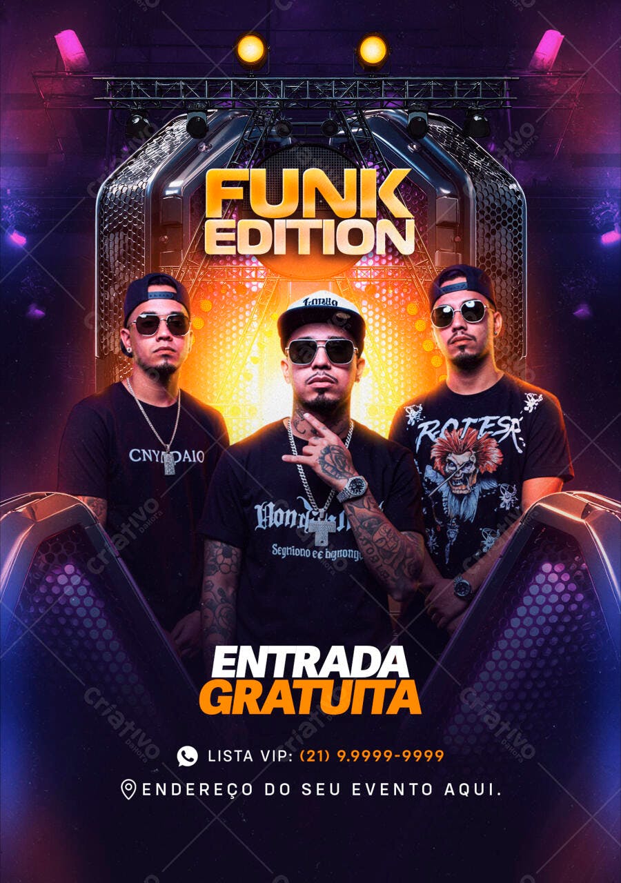 Flyer Festa Funk PSD Editável