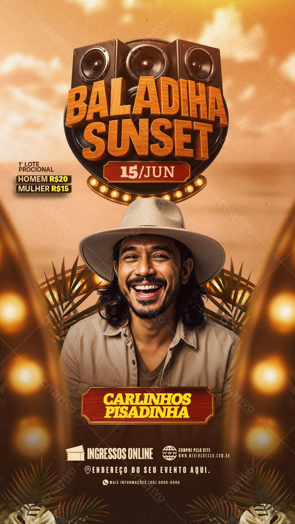 Flyer Baladinha Sunset Story
