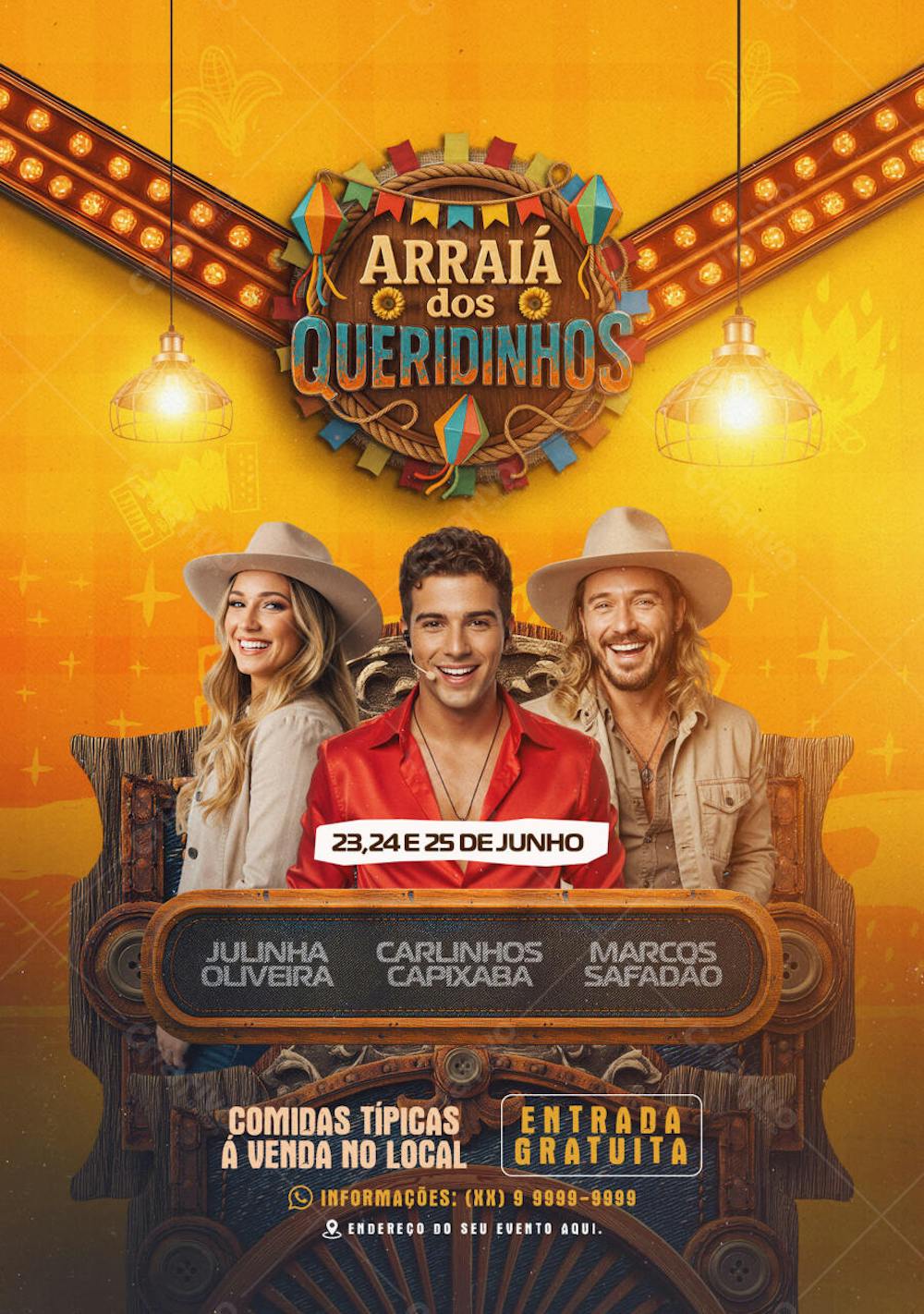 Flyer Arraiá dos Queridinhos