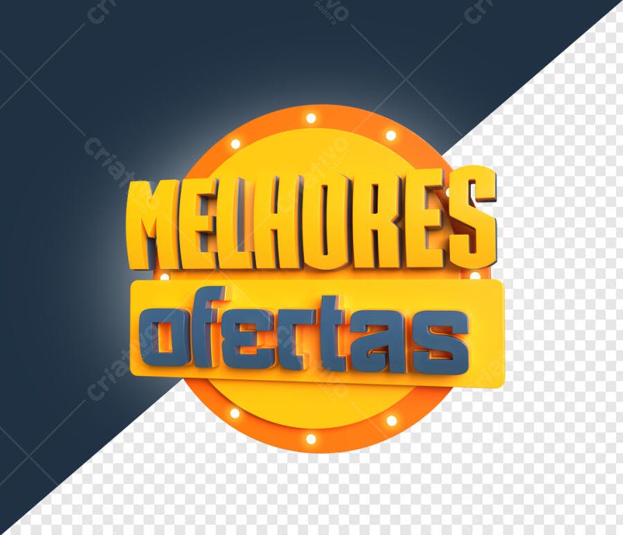 Badge Melhores Ofertas PSD Editável