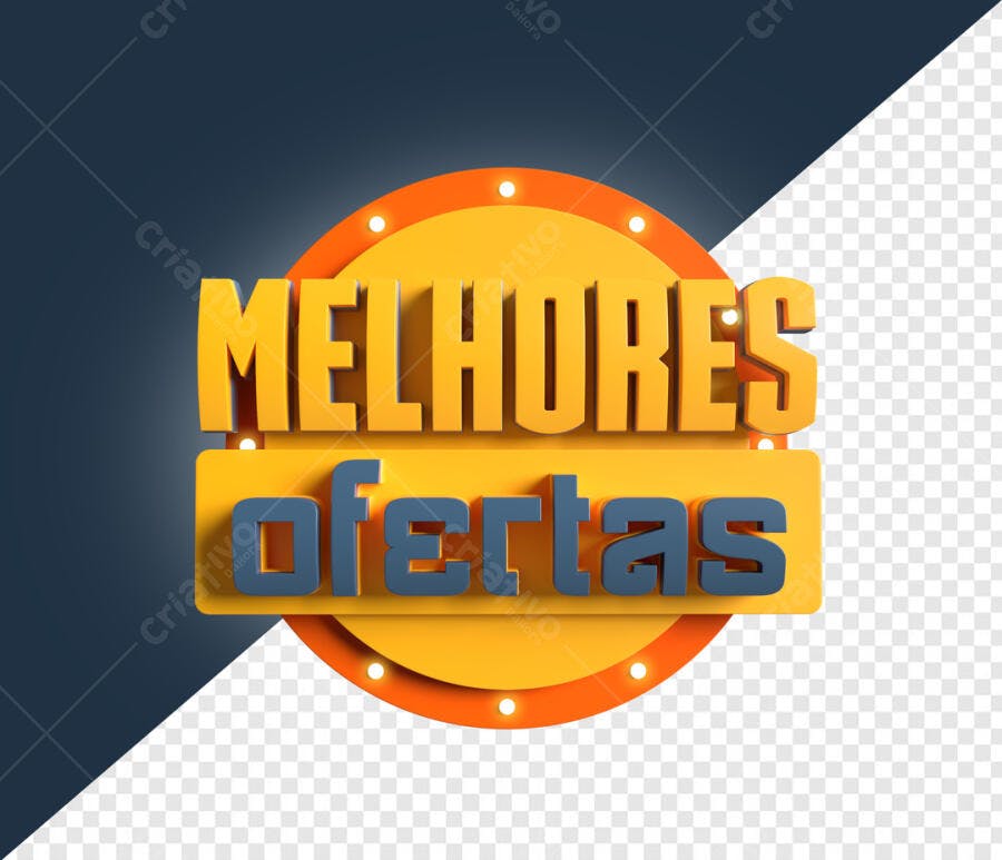 Badge Melhores Ofertas PSD Editável