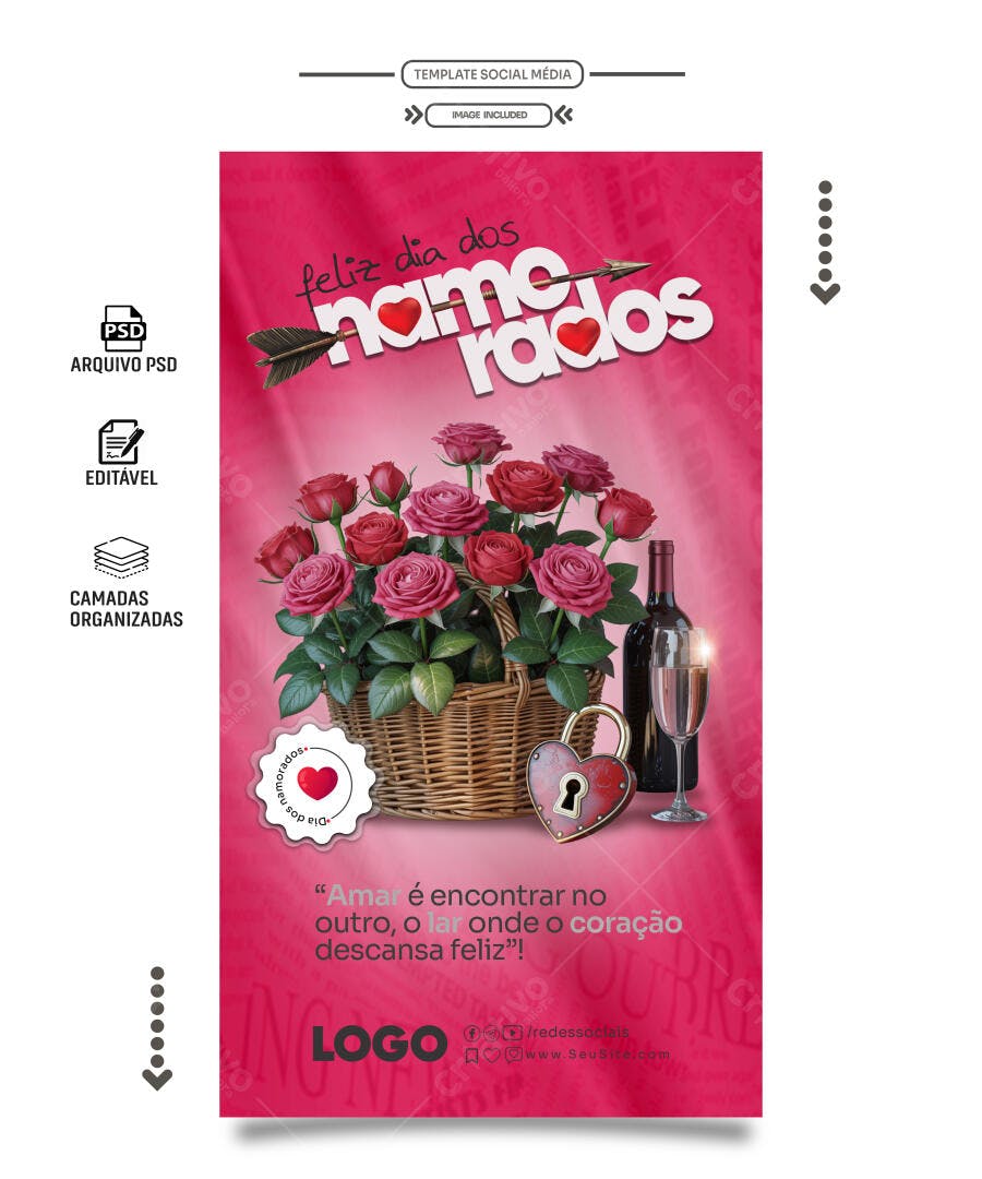 Banner Dia dos Namorados PSD Editável