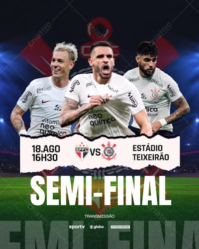 Arte futebol Editável no Canva