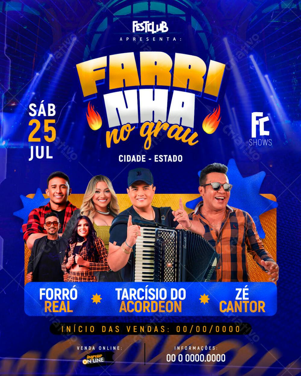FESTA FARRINHA NO GRAU EVENTO ARTISTAS - FEED 01