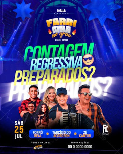 CONTAGEM REGRESSIVA PREPARADOS EVENTO FARRINHA NO GRAU - FEED 07