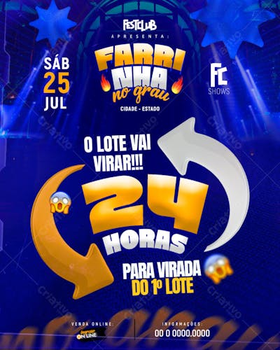 O LOTE VAI VIRAR 24 HORAS PARA VIRADA DO LOTE FARRINHA NO GRAU - FEED 08